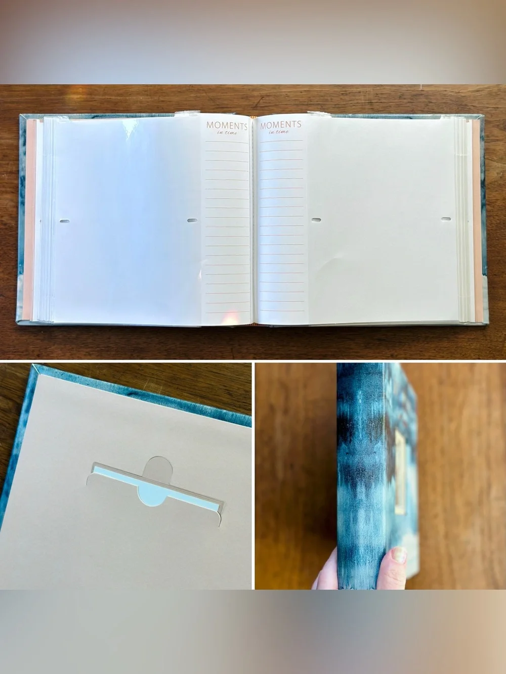 Blue Photo Album & Assorted Picture Frames - Blue, Gold, Gray
